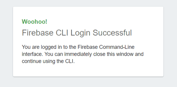 Firebase認証完了画面